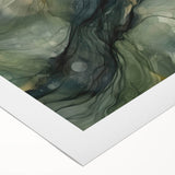 Abstract wall art canvas print showcasing vibrant strokes in shades of blue, orange, and yellow, rolled for easy transport, perfect for modern home decor.