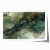 Abstract strokes wall art print showcasing vibrant blue, orange, and yellow colors, rolled for easy shipping; perfect for modern home decor and art enthusiasts.