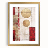 Abstract strokes wall art framed in gold, showcasing vibrant colors and dynamic patterns. Ideal for modern decor, adding elegance to any space.