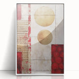 Framed acrylic wall art showcasing abstract strokes in soft pastel colors, elegantly displayed from a front view against a white background, ideal for modern decor.