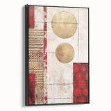 Framed canvas wall art featuring abstract strokes in black and white, showcasing modern artistic design. The side view highlights the sleek frame, perfect for contemporary decor.