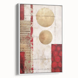 Framed abstract strokes wall art in neutral tones, showcasing dynamic brushwork and texture, displayed from a side view against a white backdrop. Ideal for modern home decor.