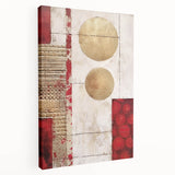 Abstract wall art canvas featuring vibrant strokes in blue, orange, and yellow colors. Side view showcases its stretched design, perfect for modern decor.