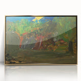 Modern Wall Art: Vibrant Garden Scene with Sun by Tadeusz Makowski