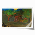 Modern Wall Art: Vibrant Garden Scene with Sun by Tadeusz Makowski