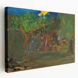 Modern Wall Art: Vibrant Garden Scene with Sun by Tadeusz Makowski