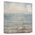 Abstract wall art featuring vibrant multi-colored strokes on acrylic glass, displayed in a side view with mounting pins, perfect for modern decor.