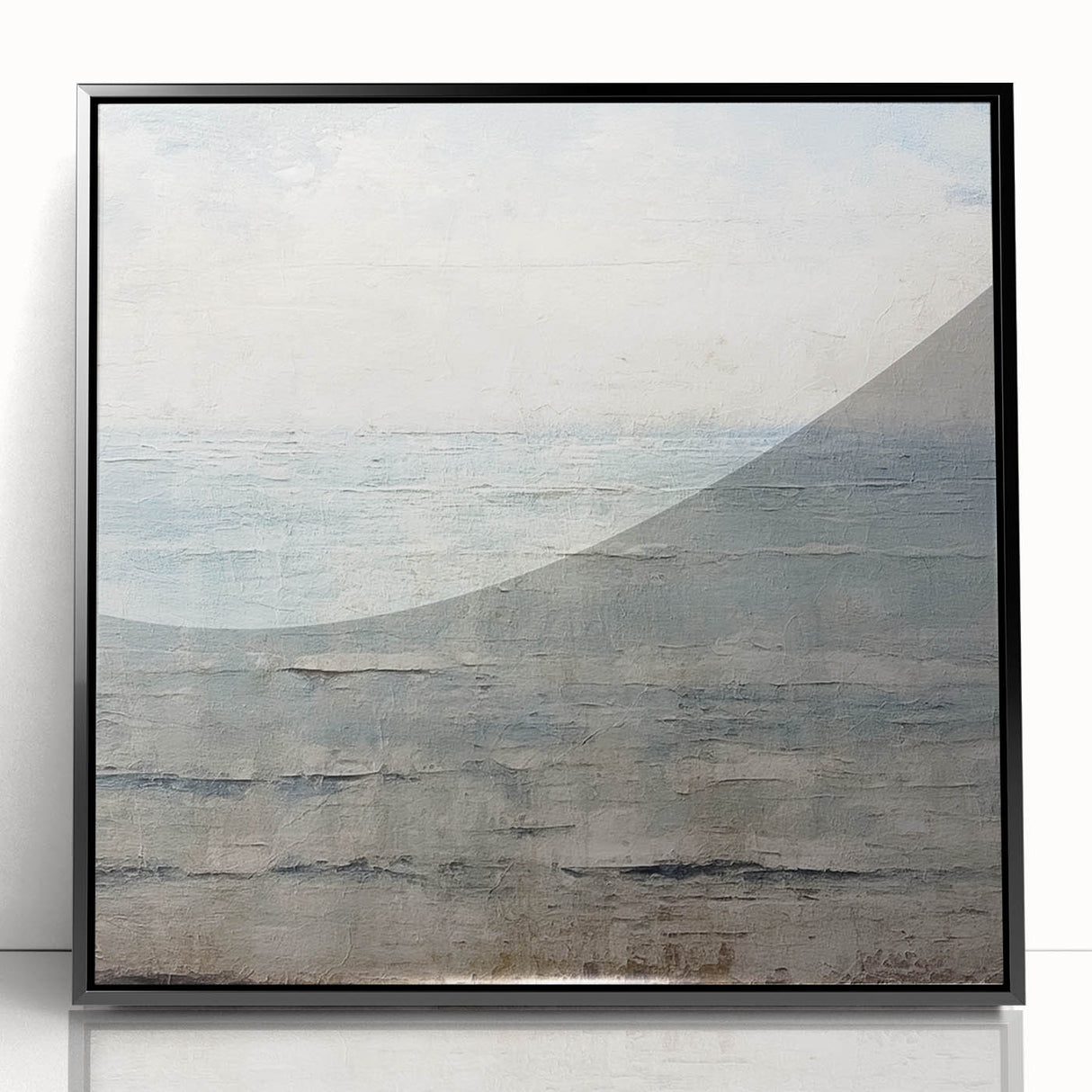 Framed abstract wall art featuring dynamic black and white strokes on an acrylic background, ideal for modern home decor and artistic interiors.
