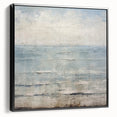 Framed canvas wall art featuring abstract strokes in black and white, showcasing a modern design ideal for contemporary home decor, viewed from the side.