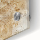 Close-up of abstract strokes wall art design on acrylic glass, showcasing vibrant colors and intricate patterns, perfect for modern home decor.