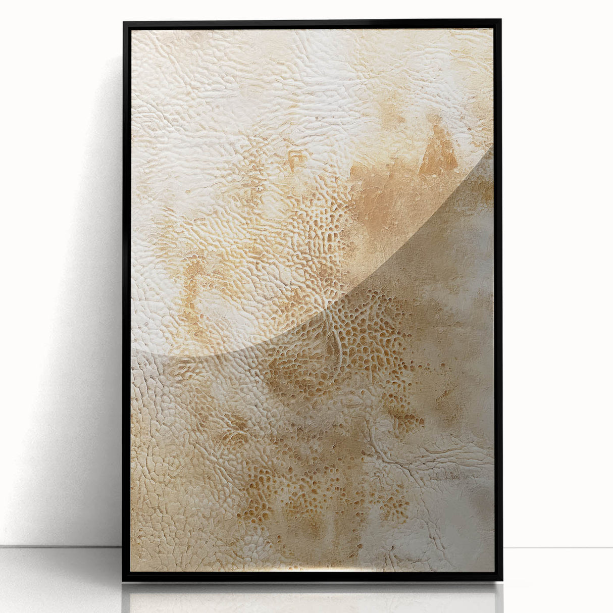 Framed abstract strokes wall art in black acrylic, showcasing dynamic brushwork and contemporary design, perfect for modern home decor.