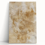 Abstract strokes wall art on stretched canvas featuring vibrant blue, green, and gold hues, perfect for modern home decor or gallery walls.