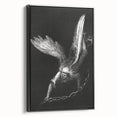 Modern Wall Art: Angel with Chain - Dramatic Monochrome Artwork