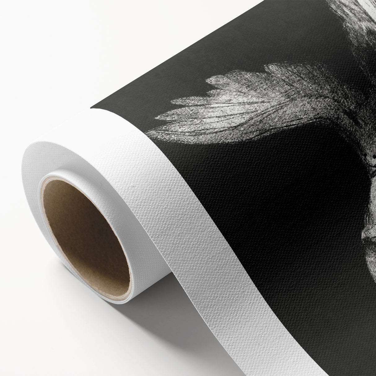 Modern Wall Art: Angel with Chain - Dramatic Monochrome Artwork