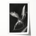 Modern Wall Art: Angel with Chain - Dramatic Monochrome Artwork
