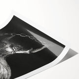 Modern Wall Art: Angel with Chain - Dramatic Monochrome Artwork