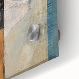 Close-up of abstract strokes wall art on acrylic glass, showcasing vibrant colors and fluid designs that enhance modern home decor. Ideal for art enthusiasts.