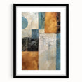 Abstract wall art featuring bold, colorful strokes in a black frame with a white mat, ideal for modern home decor. Perfect for adding a touch of elegance to any room.