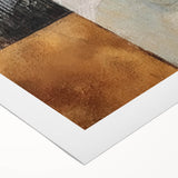 Abstract wall art on rolled canvas showcasing vibrant strokes in shades of blue, pink, and gold, perfect for modern home decor. Ideal for adding a pop of color.