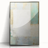 Framed wall art featuring abstract strokes in silver and gray hues, showcasing a modern design that adds elegance to any interior decor. Perfect for contemporary settings.