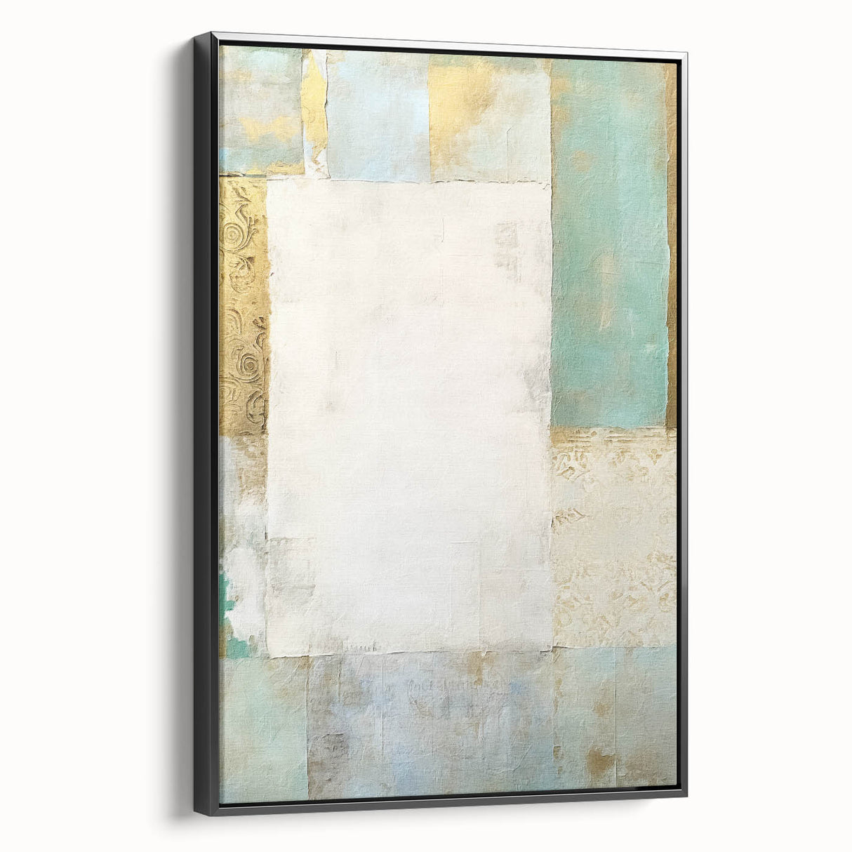 Framed abstract strokes wall art in black, showcasing elegant brushwork and modern design, perfect for contemporary home decor or office settings.