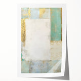 Abstract wall art print showcasing vibrant strokes in shades of blue, orange, and yellow, perfect for modern home decor. Ideal for enhancing living spaces with artistic flair.