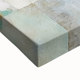 Close-up of abstract strokes wall art on stretched canvas, showcasing vibrant colors and textured details, perfect for modern home decor.