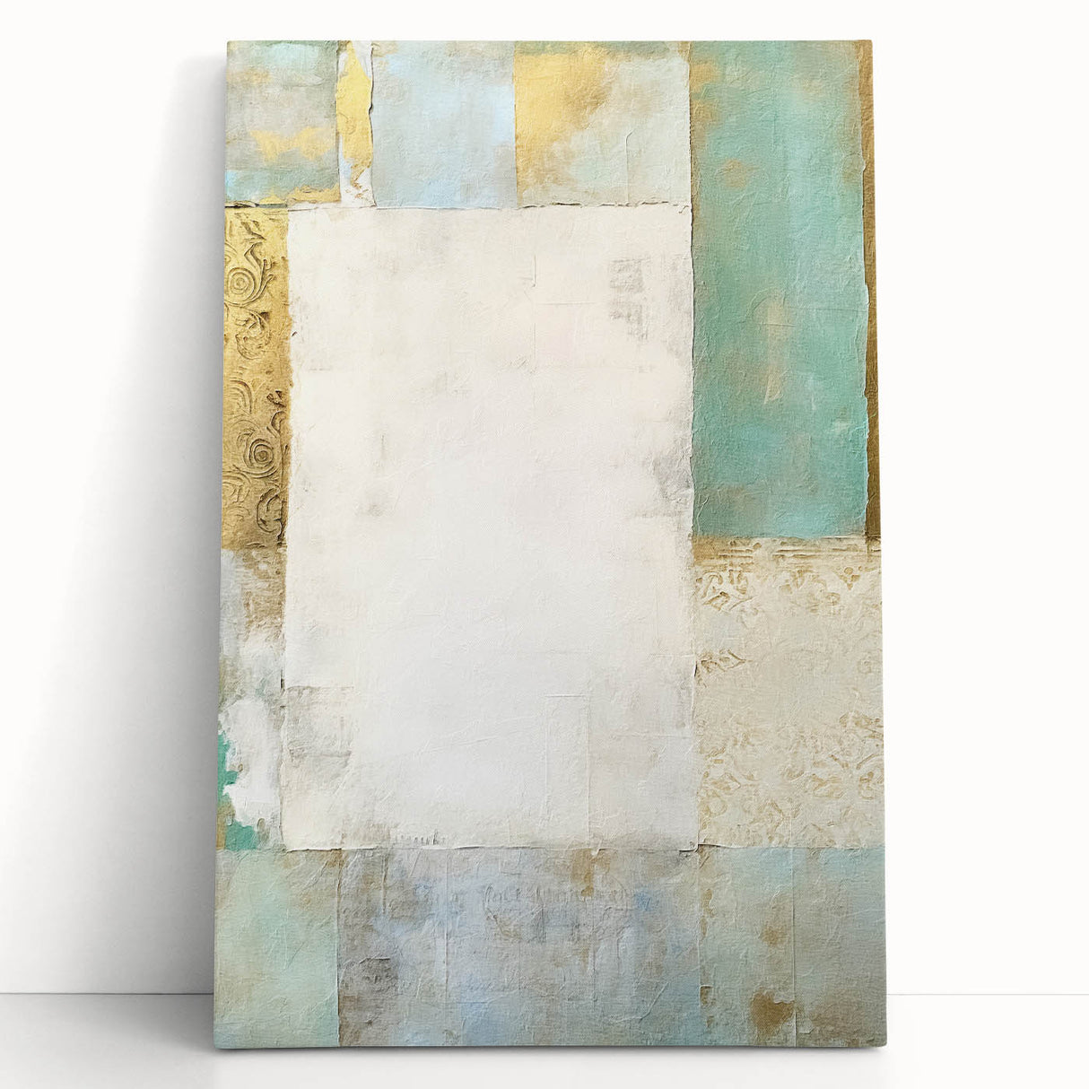 Abstract strokes wall art on stretched canvas featuring vibrant colors and dynamic shapes, ideal for modern home decor or art enthusiasts.