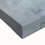 Close-up of an abstract strokes wall art design on stretched canvas, showcasing vibrant colors and intricate textures, perfect for modern home decor.