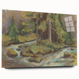Modern Wall Art: Tranquil Brook Scene by Zolo Palugyay