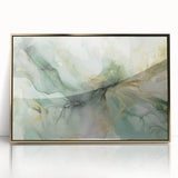 Framed abstract strokes wall art in gold and acrylic, featuring vibrant colors and dynamic patterns, perfect for modern home decor and artistic expression.