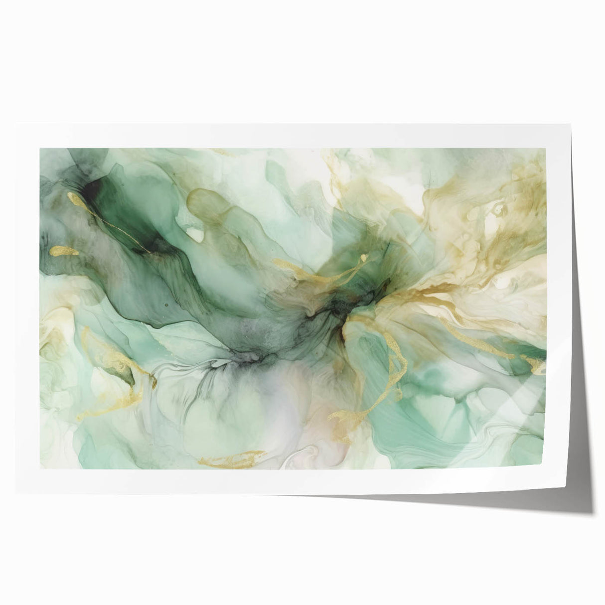 Abstract wall art print featuring vibrant strokes in shades of blue, yellow, and pink, showcasing a modern design ideal for contemporary decor. Perfect for enhancing living spaces or offices with a splash of color and creativity.