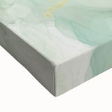 Close-up of abstract strokes wall art on stretched canvas, showcasing vibrant colors and dynamic textures, perfect for modern interior decor.