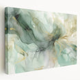 Abstract wall art featuring vibrant, multicolored strokes on a stretched canvas, showcasing a modern design perfect for contemporary home decor. The side view highlights the canvas's depth and texture, enhancing its artistic appeal.