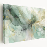 Abstract wall art featuring vibrant, multicolored strokes on a stretched canvas, showcasing a modern design perfect for contemporary home decor. The side view highlights the canvas's depth and texture, enhancing its artistic appeal.