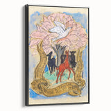 Modern Wall Art: Birth Celebration - Vibrant Abstract Nature Print