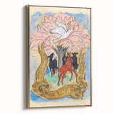 Modern Wall Art: Birth Celebration - Vibrant Abstract Nature Print