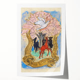 Modern Wall Art: Birth Celebration - Vibrant Abstract Nature Print