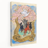 Modern Wall Art: Birth Celebration - Vibrant Abstract Nature Print