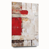 Abstract wall art featuring colorful strokes in vibrant blues, greens, and yellows, displayed in an acrylic glass frame, highlighting its modern design and sleek side view with visible mounting pins.