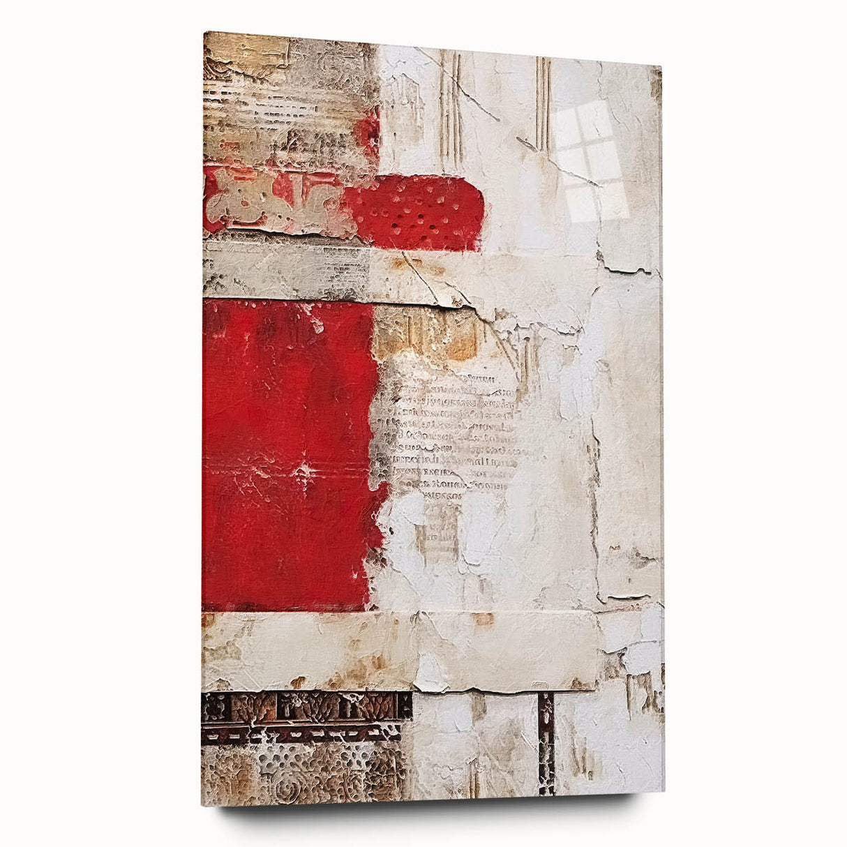 Abstract strokes wall art displayed in a sleek acrylic frame, showcasing vibrant colors and dynamic lines, perfect for modern home decor or gallery settings.