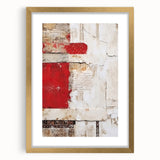 Abstract strokes wall art featuring a modern design in gold and neutral tones, framed with a mat, ideal for contemporary decor, enhancing any living space.