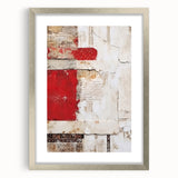 Abstract wall art featuring colorful strokes in a silver frame with a mat, perfect for modern home decor. Ideal for adding a vibrant touch to any interior space.