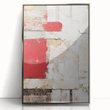 Framed abstract wall art featuring silver strokes on a white background, showcasing a modern design perfect for contemporary home decor.