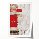 Abstract wall art featuring vibrant strokes in shades of blue, orange, and yellow, ideal for modern home decor. This rolled print showcases a contemporary design that adds a pop of color to any room.