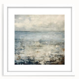 Abstract strokes wall art in a white frame with matting, showcasing vibrant, fluid colors perfect for modern home decor. Ideal for enhancing living spaces or offices.