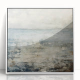 Abstract wall art featuring bold, colorful strokes in a modern acrylic frame, set against a white backdrop, ideal for contemporary decor.