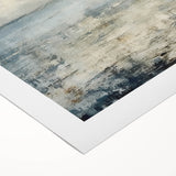 Abstract wall art print on rolled canvas showcasing vibrant, multicolored strokes in a fluid design, perfect for modern home decor. Ideal for enhancing living spaces or offices with artistic flair.