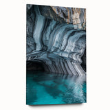 Acrylic glass artwork showcasing a stunning landscape view of caves, featuring vibrant colors and intricate details, ideal for modern home decor. This piece enhances interior spaces with its captivating imagery and sleek presentation.