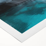 Vibrant rolled canvas artwork depicting a stunning landscape with intricate cave formations, showcasing rich colors and textures, perfect for home decor.